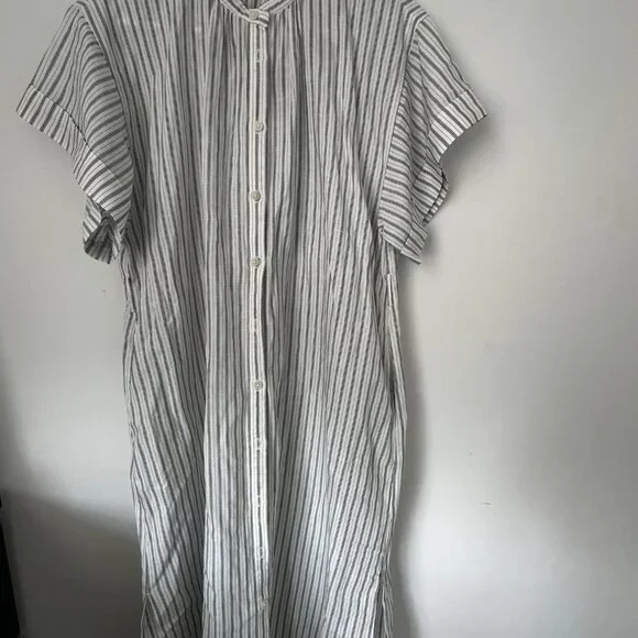Linen Blend Relaxed Fit Dress - Picture 8 of 9